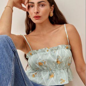 Reformation calamansi top linen